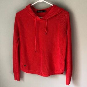 Lauren Ralph Lauren Coral Cotton Knit Hoodie